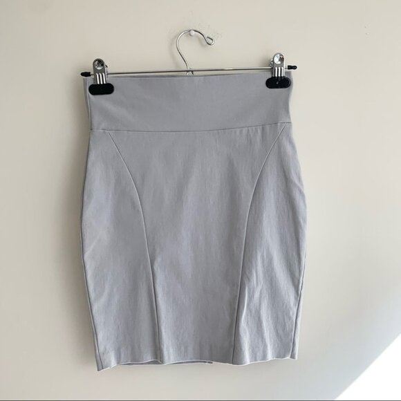 Y2K 2000s Women’s Costa Blanca Mini Skirt High Rise Bodycon Vintage Gray Size M - Picture 7 of 16